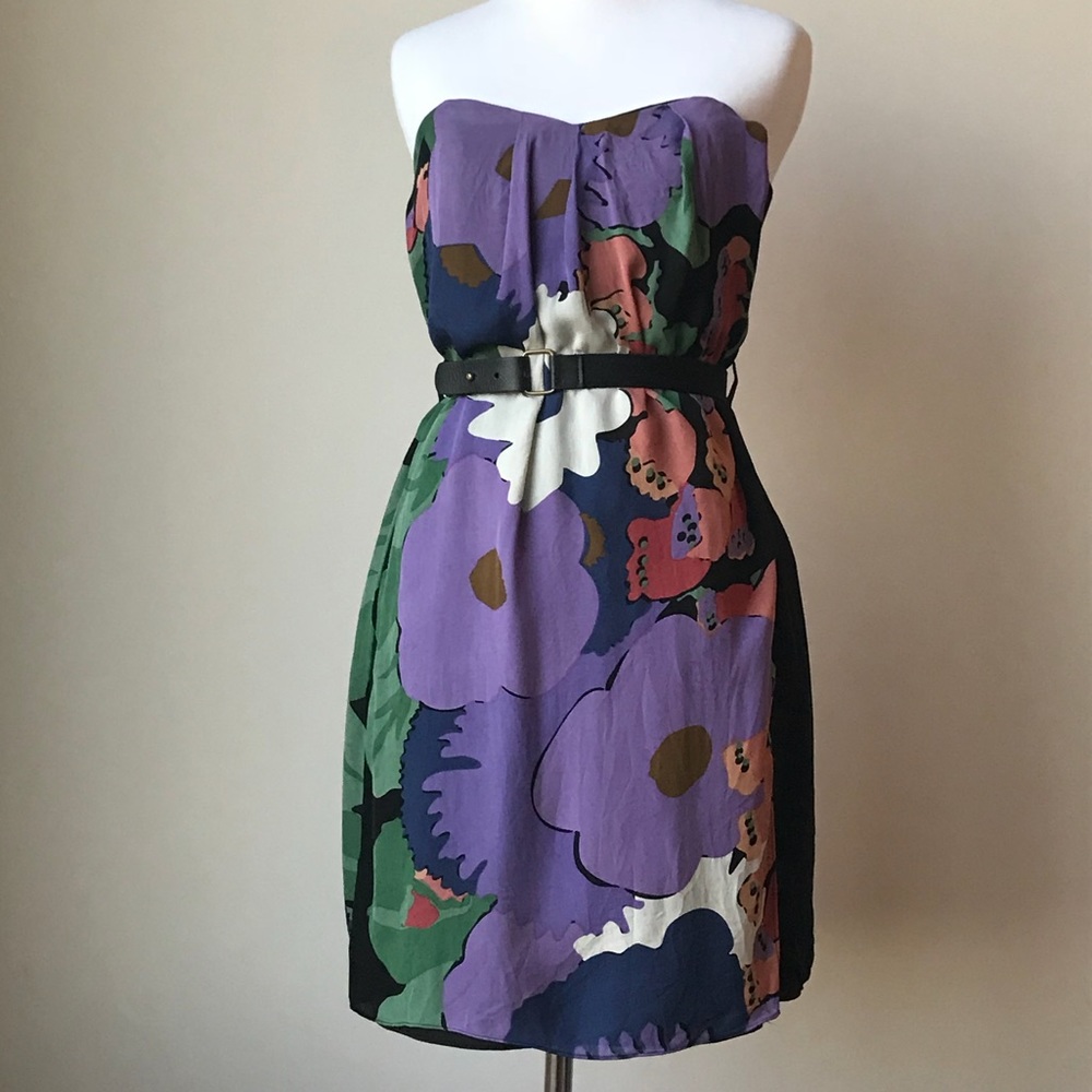 CLOSING SALE Tibi Strapless Dress Detachable Belt